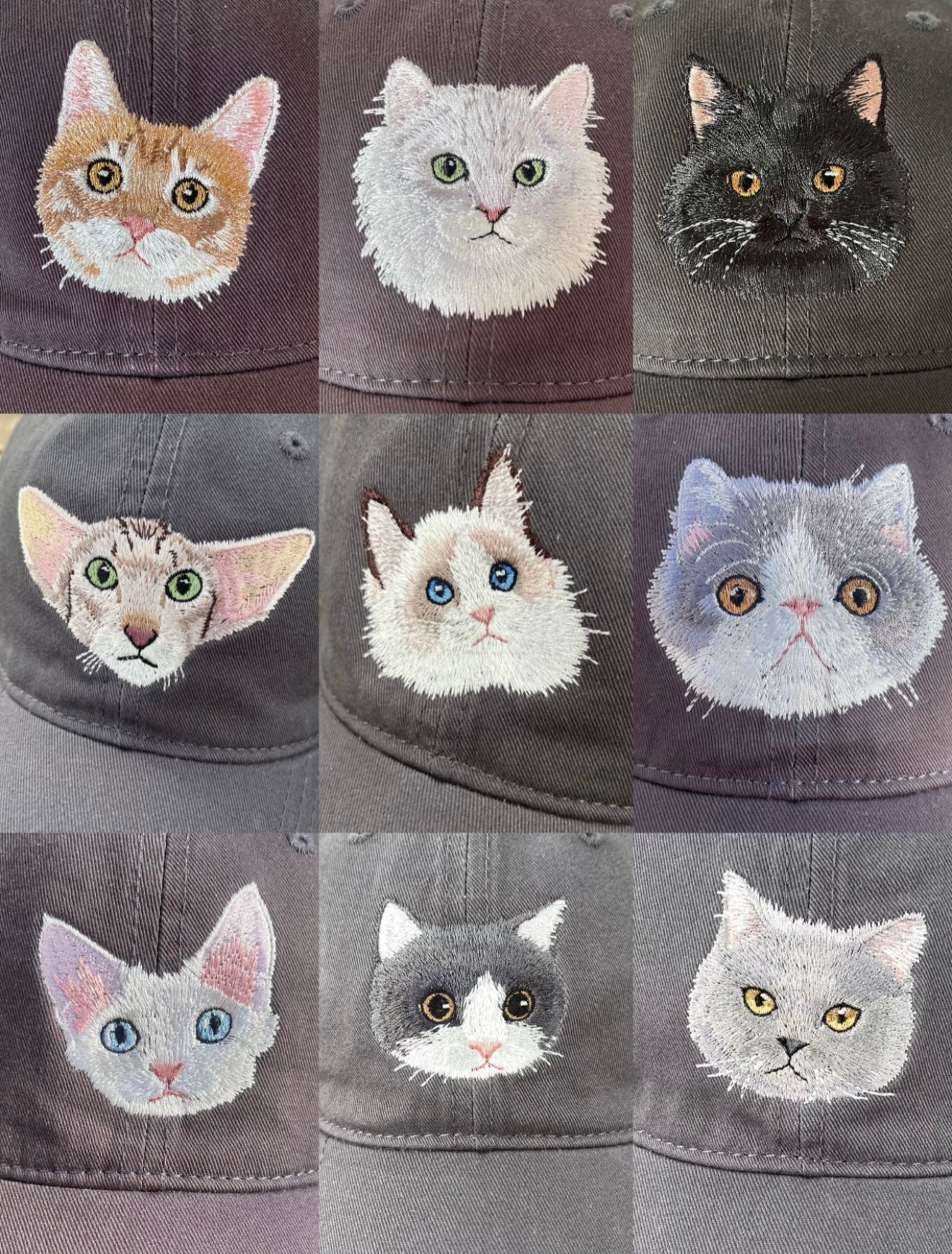 Custom Embroidered Pet Portrait Hats/Clothes