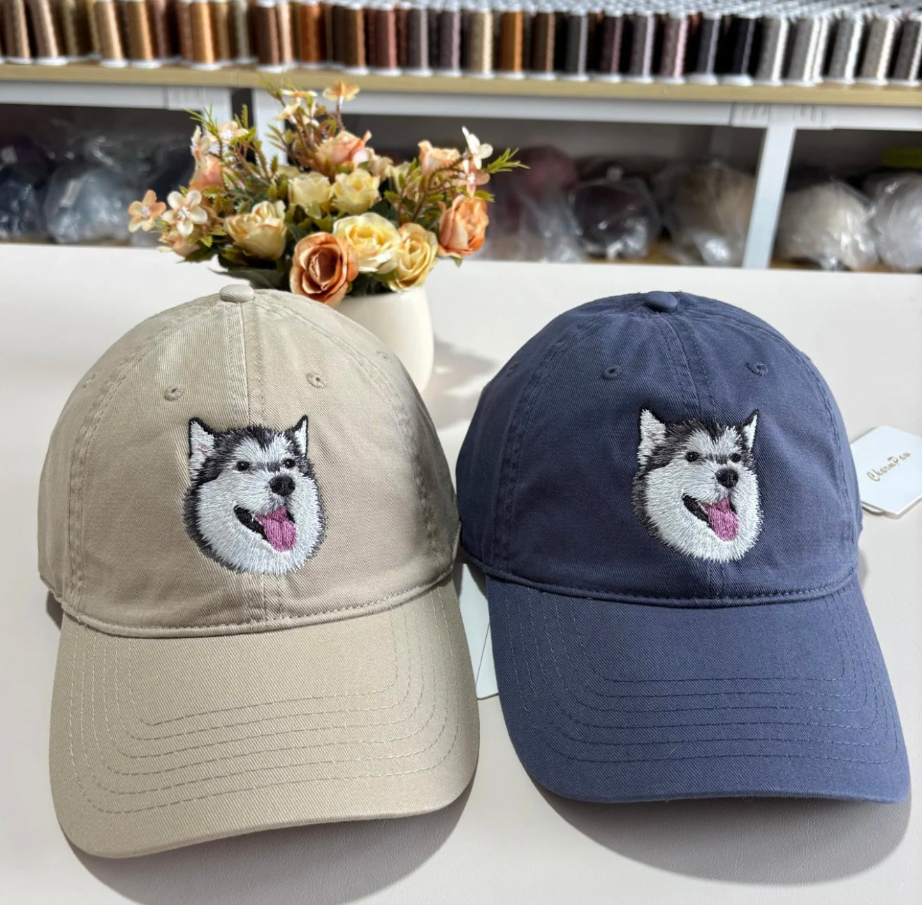 Custom Embroidered Pet Portrait Hats/Clothes