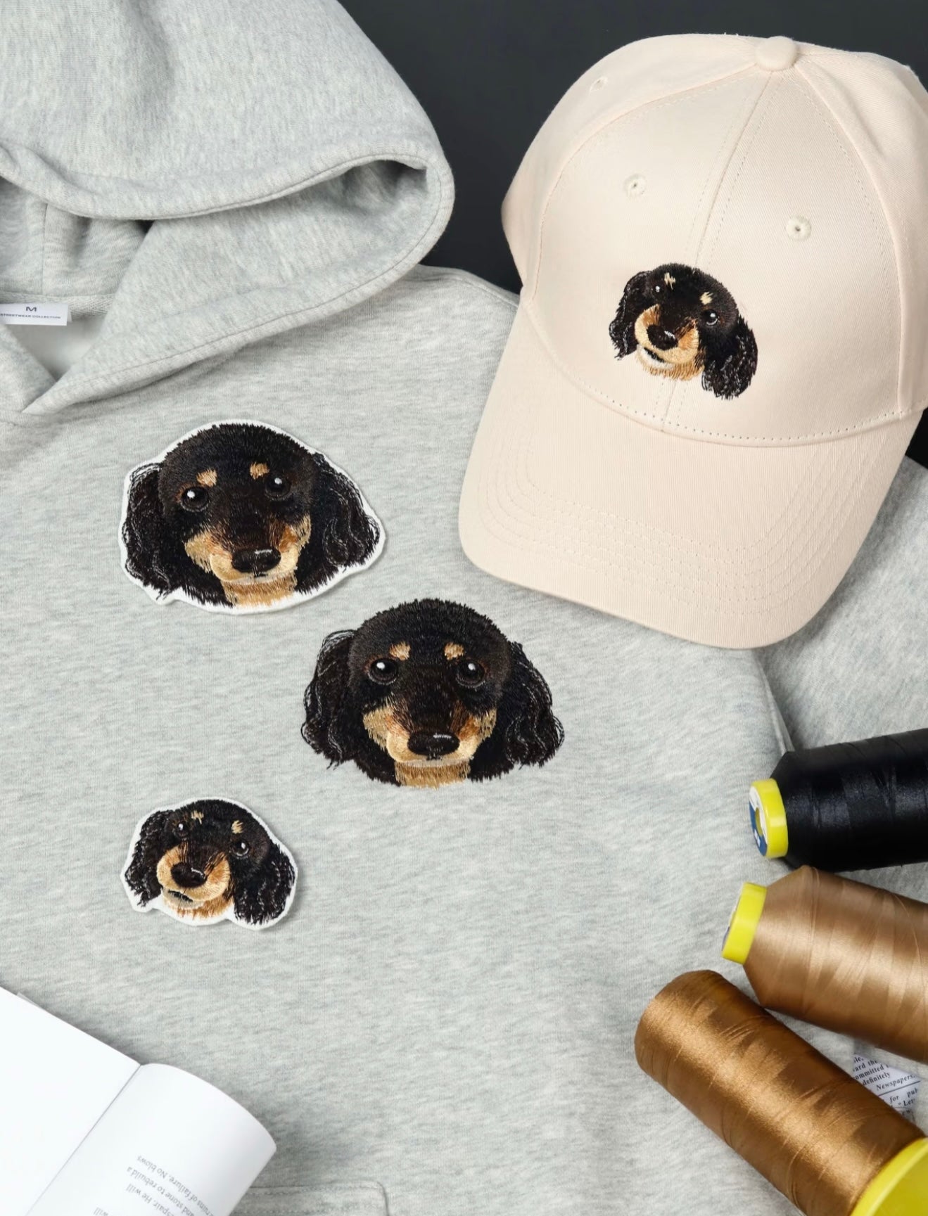 Custom Embroidered Pet Portrait Hats/Clothes