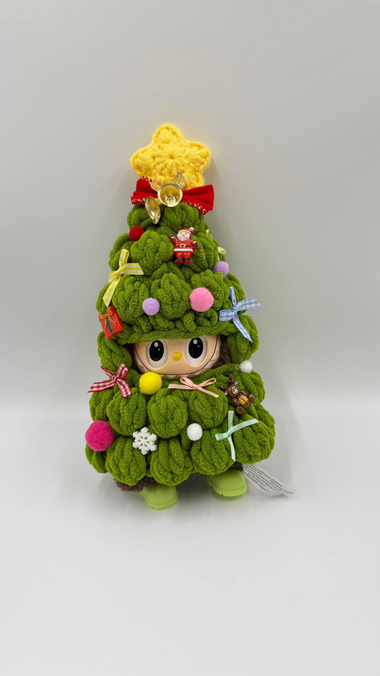 Handmade Christmas Tree Labubu outfit