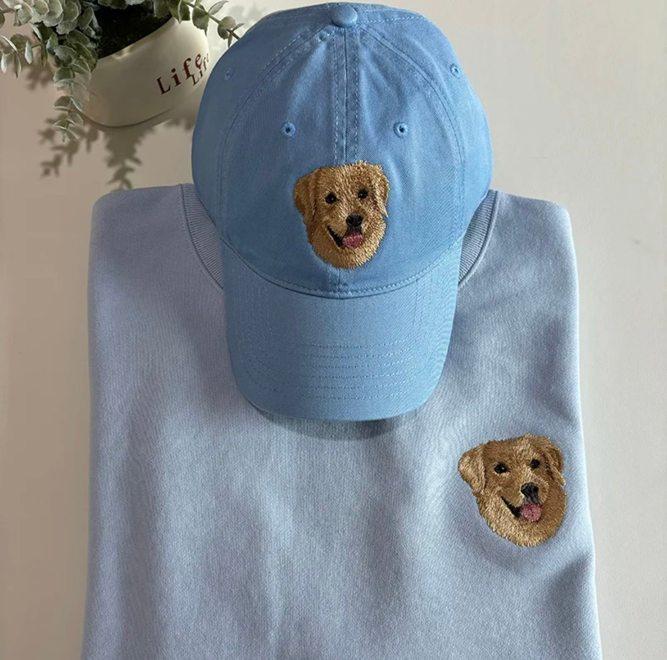Custom Embroidered Pet Portrait Hats/Clothes