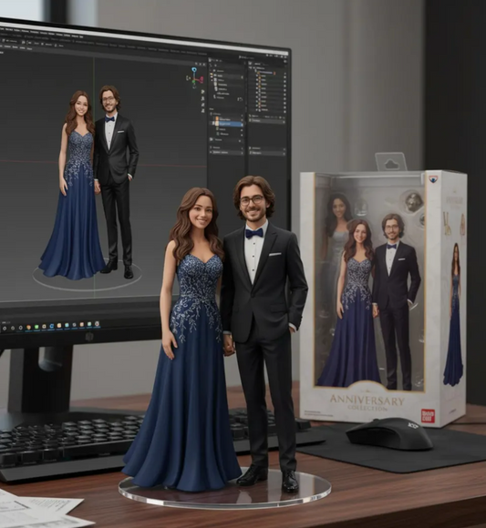 Custom 3D Figurine from Photo - Personalized Portrait Statue