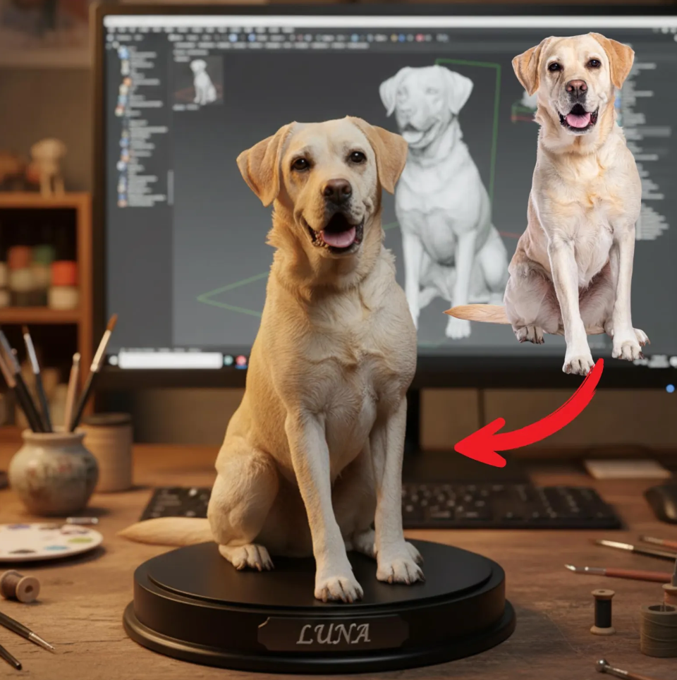 Custom 3D Figurine from Photo - Personalized Portrait Statue