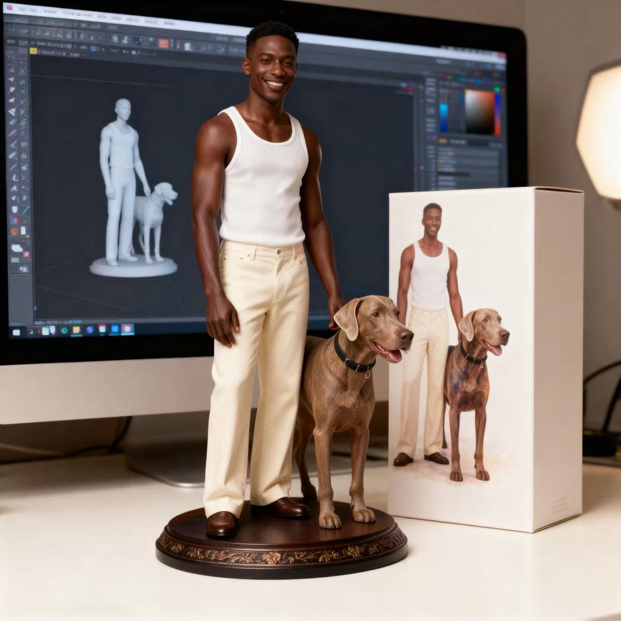 Custom 3D Figurine from Photo - Personalized Portrait Statue